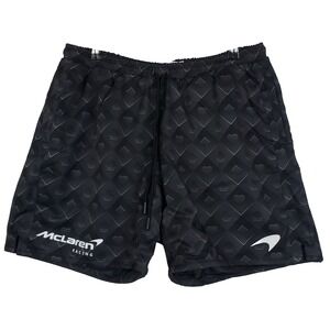 McLaren Racing Mitchell & Ness XL XLarge Shorts LV‎ Print Black Gray New